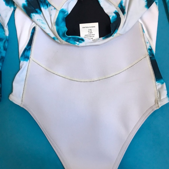 ONeill Australia -Bahia Neo Skins L/S Spring Wetsuit -Sz 4 - White/Turquoise NWT - Picture 5 of 8